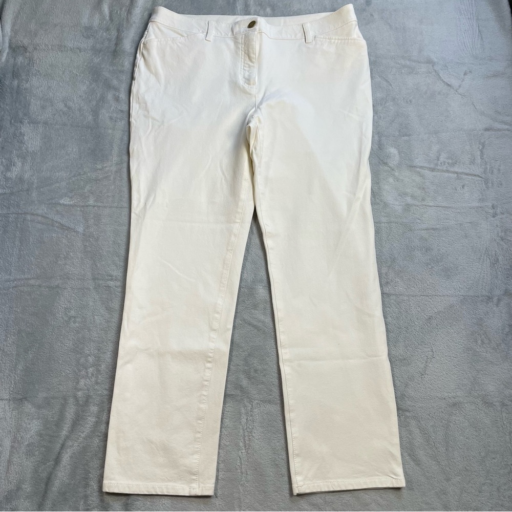 Chico’s Jeans 2.5 (US‎ 14) So Slimming Cream Stretch Comfort Waistband